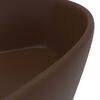 vidaXL Luxury Wash Basin with Overflow Matt Dark Brown 36x13 cm Ceramic