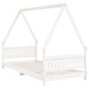 vidaXL Kids Bed Frame White 90x200 cm Solid Wood Pine