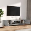 vidaXL 2 Piece TV Cabinet Set with LED Lights Grey Sonoma Engineered Wood