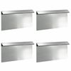 vidaXL Snail Fence 4 pcs 50 x 3.5 x 25 cm Galvanised Steel Silver