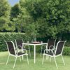 vidaXL 5 Piece Outdoor Dining Set Steel Black