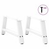 vidaXL Coffee Table Legs A-Shaped 2 pcs White&nbsp;60x(30-31) cm Steel