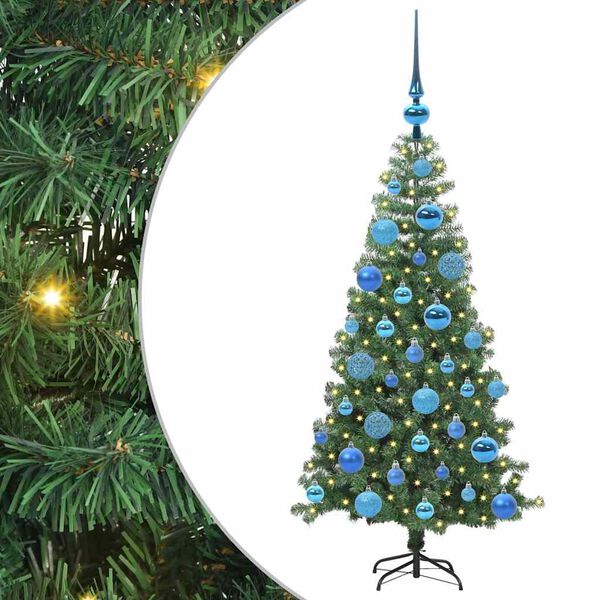 vidaXL Christmas Tree with 150 LEDs with Stand Green 120 cm PVC