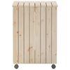 vidaXL Laundry Basket with Wheels RANA 45x45x64 cm Solid Wood Pine