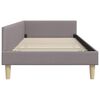 vidaXL Corner Bed Frame with Headboard Taupe 80 x 200 cm Fabric