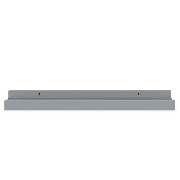 vidaXL Picture Frame Ledge Shelves 2 pcs Grey 40x9x3 cm MDF