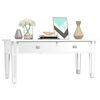 vidaXL Mirrored Coffee Table 106x45x45 cm Engineered Wood and Glass