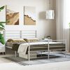 vidaXL Metal Bed Frame without Mattress with Footboard White 120x200cm