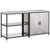 vidaXL Kitchen Storage Set HATTEM 2 pcs Silver Stainless Steel