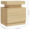 vidaXL Bedside Cabinet Sonoma Oak 45x35x52 cm Engineered Wood