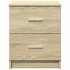 vidaXL Bedside Cabinet with 2 Drawers Sonoma Oak 40x36x50 cm