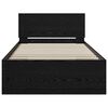 vidaXL Bed Frame with Headboard Black Oak 90 x 190 cm Engineered Wood