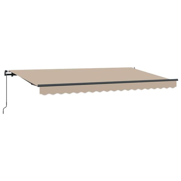 vidaXL Retractable Awning Manual Beige 400 x 200 cm Fabric