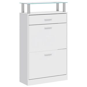 vidaXL Shoe Cabinet | White | Engineered Wood | Medium | Shoe Cabinet