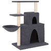 vidaXL Cat Tree with Sisal Scratching Posts Dark Grey 83 cm