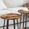 vidaXL Side Table Set with Shelf 2 pcs Smoked Oak and Black