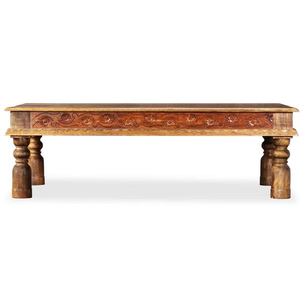 vidaXL Coffee Table Solid Mango Acacia Wood 110x60x38 cm