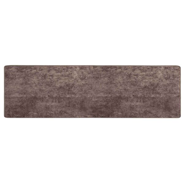 vidaXL Rug Runner MARSA Grey 350 x 80 cm Polyester and PVC