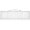 vidaXL Arched Gabion Baskets 11 pcs 300x50x80/100 cm Galvanised Iron