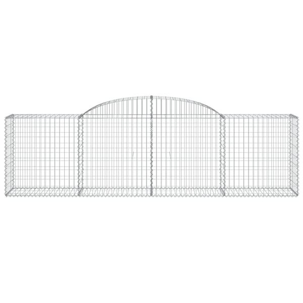 vidaXL Arched Gabion Baskets 11 pcs 300x50x80/100 cm Galvanised Iron