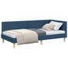 vidaXL Corner Bed Frame with Headboard Blue 90 cm x 190 cm Velvet