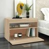 vidaXL TV Cabinet with LED Lights Sonoma Oak 60x35x40 cm