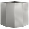 vidaXL Corner Planter Silver 45 x 45 x 50 cm Galvanised steel