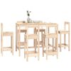 vidaXL 7 Piece Bar Set Solid Wood Pine