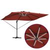 vidaXL Umbrella Terracotta 352 x 251 x 265 cm Polyester and Aluminium