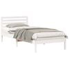 vidaXL Bed Frame with Headboard White 80 x 220 cm Solid Pine Wood