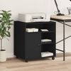 vidaXL Printer Stand with Wheels Black 60x50x67 cm