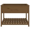 vidaXL Planter with Shelf Honey Brown 111.5x111.5x81 cm Solid Wood Pine