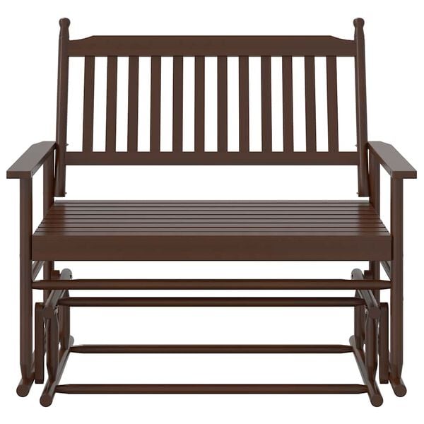 vidaXL Glider Bench Brown 118x70x104.5 cm Solid Wood Poplar