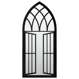 vidaXL Mirror | Black | Iron | 100 x 45 cm | Decorative Inlays | Mirror | Other