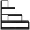 vidaXL Room Divider Bookcase Black Oak 143.5 x 29 x 143.5 cm
