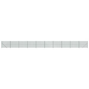 vidaXL Chain Link Fence with Flange Green 1.6x25 m