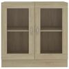 vidaXL Vitrine Cabinet Sonoma Oak 82.5x30.5x80 cm Engineered Wood