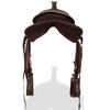 vidaXL Western Saddle. Headstall&Breast Collar Real Leather 13" Brown