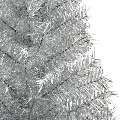 vidaXL Artificial Half Christmas Tree with Stand Silver 150 cm PET