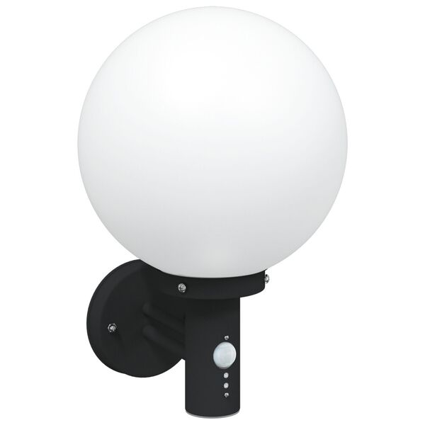 vidaXL Outdoor Wall Light Black 28 x 25 x 38 cm Stainless steel