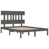 vidaXL Bed Frame without Mattress Grey 200x200 cm Solid Wood