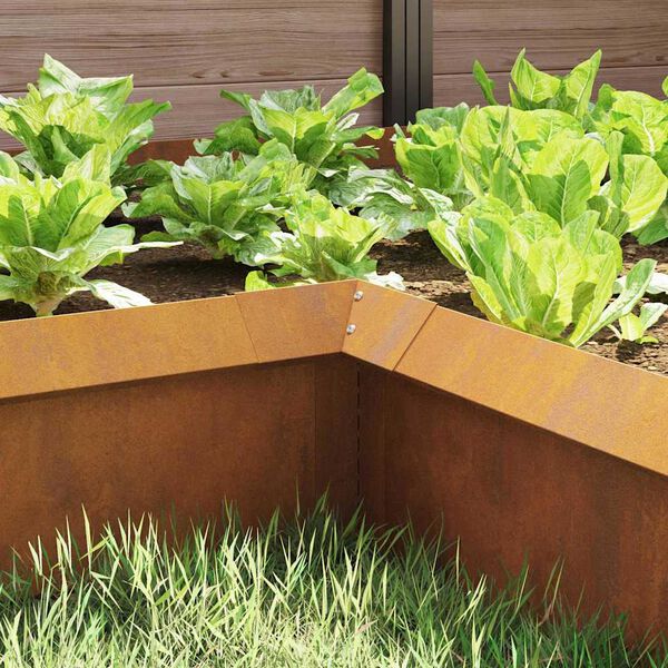 vidaXL Snail Fence Rusty 10 x 10 x 25 cm Weathering Steel