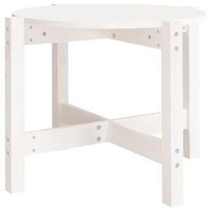 vidaXL Coffee Table White &Oslash; 62.5x45 cm Solid Wood Pine