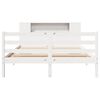 vidaXL Bookcase Bed without Mattress White 150x200 cm King Size Solid Wood Pine