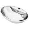 vidaXL Wash Basin with Overflow 58.5x39x21 cm Ceramic Silver