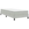vidaXL Box Spring Bed with Mattress Light Grey 80 x 210 cm Fabric