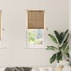 vidaXL Roller Blind with Curtains Manual Brown 60 x 220 cm Bamboo