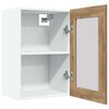 vidaXL Hanging Glass Cabinet Lyon Artisan Oak 40x31x60 cm Engineered Wood