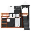 vidaXL Bunk Bed without Mattress with Slide White and Black 80x200 cm