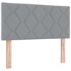vidaXL Headboard with LED Strip Lights Light Grey 90 cm Fabric